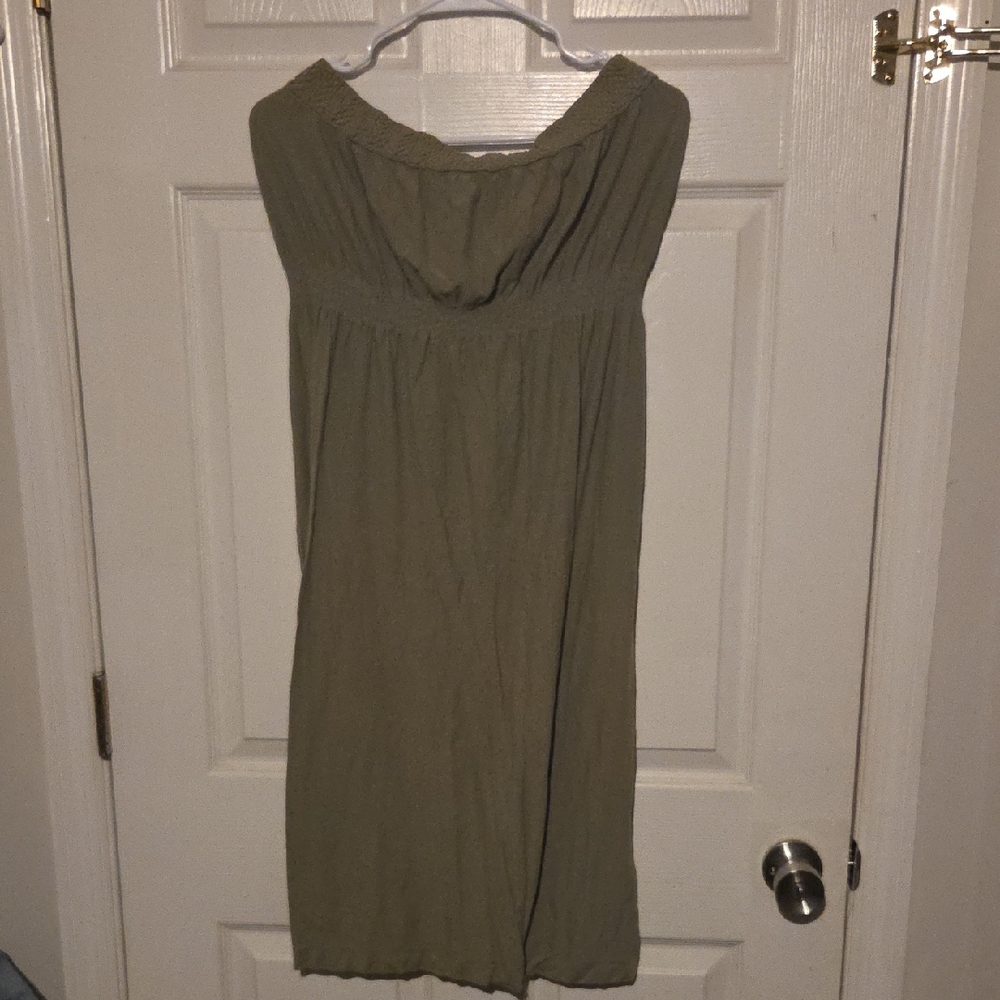 Expressions Maternity Dress In Olive Green